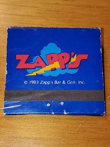Zapp's match box 1
